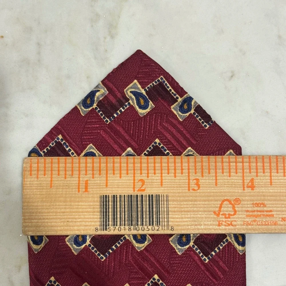 Robert Talbott Silk Tie Lot of 2 Mens Burgundy Purple Paisley‎ Nordstrom Office